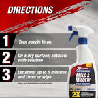 30 SECONDS Pro Mold and Mildew Stain Remover | Scrub Free | Brighter Results Instantly | Ready To Use | 32 oz Spray Bottle, 1 Gallon Refill