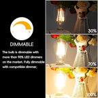 Jensense Edison LED Light Bulbs 8Watt Dimmable, 2700K Warm White, E26 Base, 60watt Equivalent, Vintage Bulbs 800lm CRI 90 Clear Glass, 96 Pack