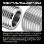 4 Pack 1/2 to 3/8 Reducer Faucet Adapter 304 Pipe Fitting 3/8 Male to 1/2 Male Supply Line Adapter for RV Kitchen Plumbing Water Hose Pipe Connector with Rubber Washer