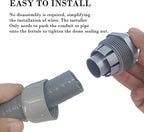 50 Foot Liquid-Tight Conduit Kit - 1/2inch Flexible Non Metallic Liquid Tight Electrical Conduit and 5 Straight and 4 Angle Fittings Included. 1/2" Dia