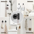 Matte Black Towel Bar Set Bathroom Hardware Set, 4-Piece Towel Holder Set for Bathroom SUS304 Stainless Steel Bathroom Accessory Set 19.68 in