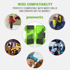 Greenworks 21 Pcs Black Oxide Drilling Bit Set,135 Degree Split Point, Black Oxide Coated, For Plastic, Wood and Metal