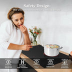 Electric Cooktop 30 Inch, Matte Glass Electric Stove Top 4 Burners with Sensor Touch Control, Fast Heat, Multiple Safety Protection, 6900W with Hard Wire for 220V~240V