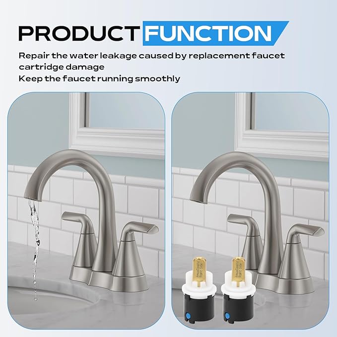 RP60400 Valve Stem Cartridge Replacement for Delta Two Handle Diamond Seal Technology aucets and Beverage Faucets, Replacement Faucet Parts for Bathroom Faucet Cartridge