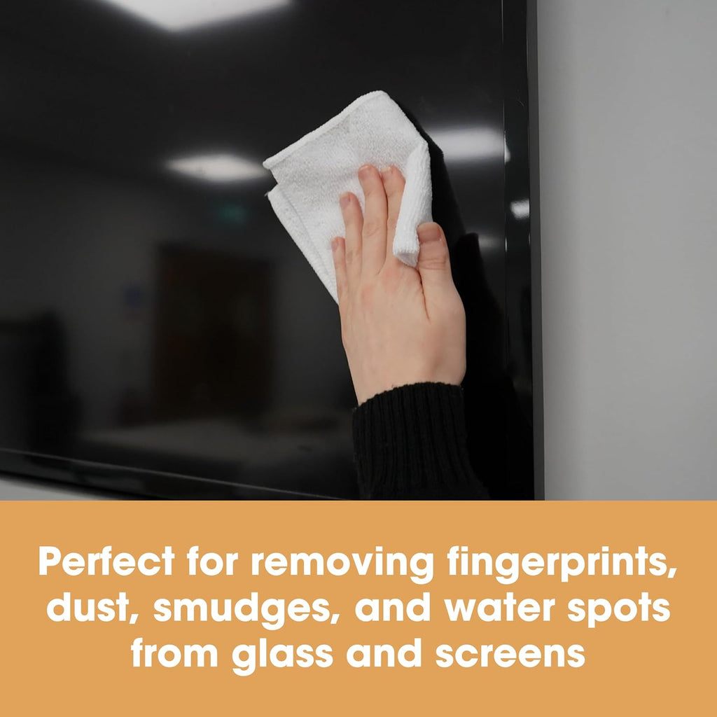 Furniture Clinic Pack of 4 Microfiber Cloths – Lint Free - White Cleaning Cloths - Reusable and Washable