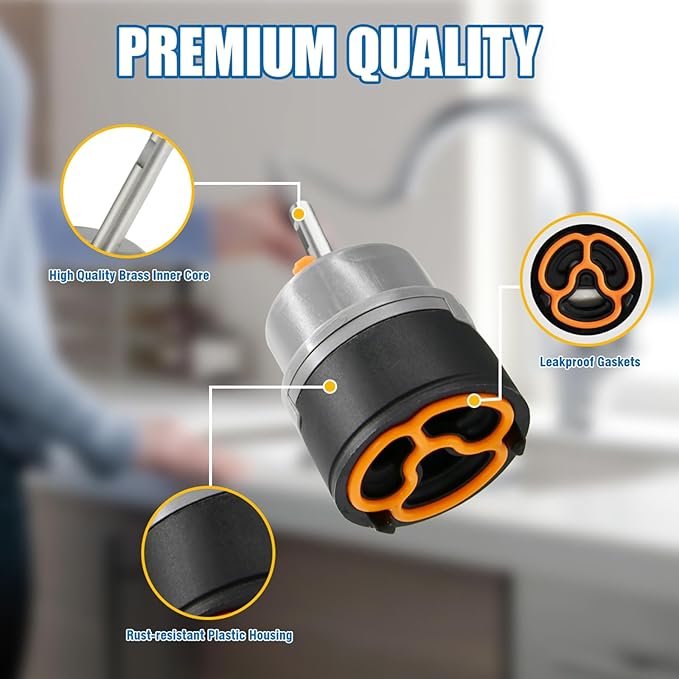 RP50587 Cartridge Valve Replacement for Delta RP50587 Valve Cartridge, Compatible with Single-Handle Kitchen and Lavatory Faucets-Includes Allen Wrench