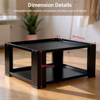 SKM Universal Washer and Dryer Pedestal Stand for 27" & 28" Machines | Heavy-Duty Steel, 700LB Capacity | 15.7" Height, Anti-Slip Design, Black