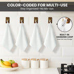 Microfiber Cleaning Cloth, 12 Pack Lint-Free and Highly Absorbent Rags, White Reusable Microfiber Towels for Car, Kitchen, Bathroom and Household Cleaning Supplies, 11.8"X11.8"