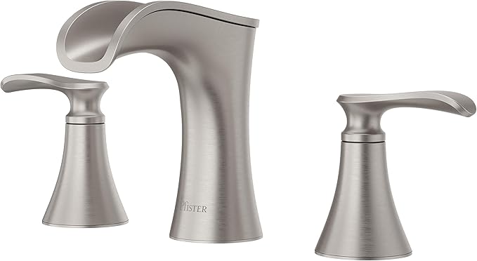 Pfister Jaida Bathroom Sink Faucet, 8-Inch Widespread, 2-Handle, 3-Hole, Spot Defense Brushed Nickel Finish, LF049JDGS