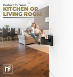 Mega Handles SUANA Passage Door Knob for Hallway, Closet and Bathroom, Reversible Heavy Duty Design Door Knobs, Fits All Standard Door Sizes, Screws Included - Matte Black (1 Pack)