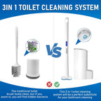 KOKL Disposable Toilet Brush, Toilte Wand Kit, Toilet Brushes and Holders with 40 Refills, Toilet Bowl Brush, Toilet Bowl Cleaning Wands, Toilet Cleaning System for Bathroom Maintenance(2-Set)