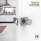 Mega Handles SUANA Passage Door Knob for Hallway, Closet and Bathroom, Reversible Heavy Duty Design Door Knobs, Fits All Standard Door Sizes, Screws Included - Satin Nickel (1 Pack)