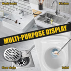 Drain Snake, 2 Pcs Drain Clog Remover(63 In And 35.5In), Upgraded Sink Drain Cleaner, Flexible Plumbing Snake With 4 Claws, Snake Drain Hair Removal Tool, Toilet Snake Drain Clog Remover