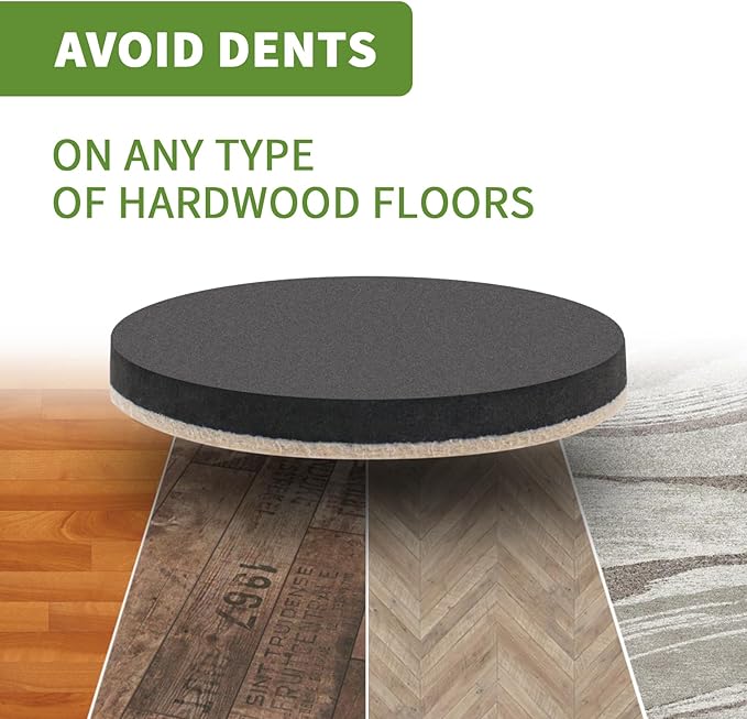 Furniture Sliders for Hardwood Floors 8 PCS - 4 3/4 inch Sliders for Moving Furniture – Felt Furniture Pads for Hardwood Floors
