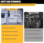 3/4 inch 150 Foot Liquid-Tight Conduit and Connector Kit, Flexible Non Metallic Electrical Conduit, With 10 Straight and 10 Angle Fittings and Pipe Strap