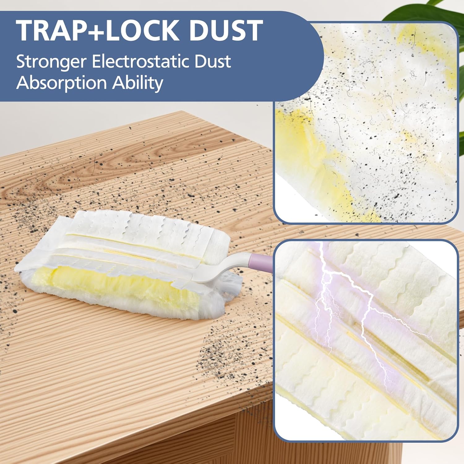 Duster Refills,35 Count Disposable Duster Refill Heavy Duty Dusters Refills Replacement Head,Yellow