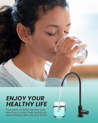 Kitchen Faucet and Water Filter Faucet: Stainless Steel Kitchen Sink Faucet with Drinking Water Faucet - Oil Rubbed Bronze Single Handle Tap with Pull Down Sprayer for Kitchen Sink Farmhouse Bar