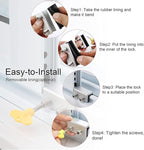 Window Locks, 8 Sets Sliding Security Window Lock with Key for Vertical & Horizontal Sliding Windows & Sliding Doors, Adjustable Window Locks Security Window Stoppers for Patio Bedroom Home and Office