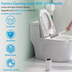 5 Packs Pumice Cleaning Stone with Extra Long Handle, Pumice Stone for Toilet Bowl Clean for Cleaning Toilets, Bathtubs, Grills, Swimming Pools, Sinks