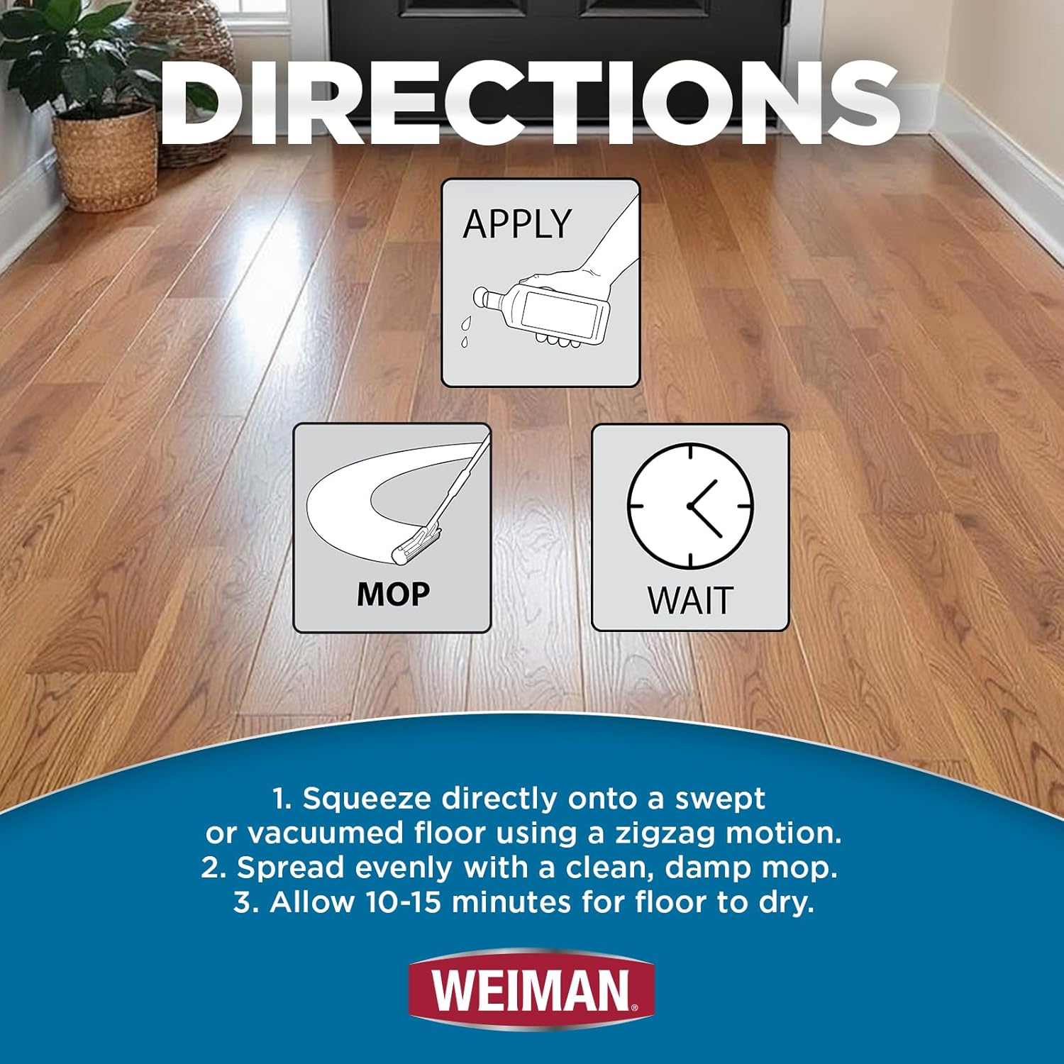 Weiman Hardwood Floor Cleaner - 128 Ounce Refill - Finished Engineered Hardwood Floors