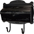 Special Lite Floral Horizontal Wall Mount Mailbox - Black Aluminum Mailbox for Wall Mount - SHF-1001-BLK
