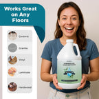 Steam & Go Demineralized Water - Multi-Surface Cleaning Solution for Steam Mop, Ready-to-Use Floor Cleaner, No PVC, Ideal for Home & Office, Compatible w/Any Mop - Eucalyptus Mint, 128oz, Pack of 1