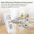 8PCS 10-14 Gallon Vacuum Bags for Shop Vac Bags, Disposable Wet Dry Vaccum Collection Bags Replace Part Type I #90672 9067200, Type F #90662 9066200 9066233, VF2005 (White)