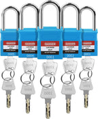 Lockout Tagout Locks - 5 Pack Blue Loto Locks, Keyed Differ Padlock OSHA Compliant Lock Out Tag Out Lock, Safety Padlocks for Electrical Lockout Tag Out Kits