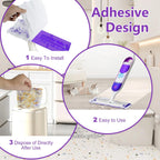 Power Mop Refills for Power Mop Multi-Surface Mop，Power Mop Pads for PowerMop Wood Mop,Compatible with Power Mop，Power Mop Pads Refills for Floor Cleaning,24 Count