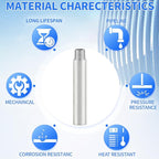 ChillWaves 304 Stainless Steel Pipe Fitting, Nipple Cast Pipe 1/4" NPT Male x 1/4" NPT Female Thread 8" Length(200MM)(1-PACK)