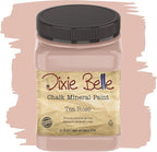 Dixie Belle Paint Company Chalk Finish Furniture Paint - Tea Rose (32oz) - Matte Muted Mauve Chic Chalk Mineral DIY Furniture Paint