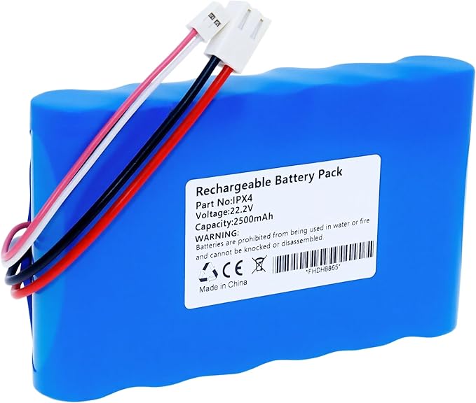 Battery Replacement for Tineco IPX4 FW020100US, iFloor FW15M-01 HF10E-01 Wet Dry Vacuum, Compatible with Tineco 6ISR18650-2500 Battery
