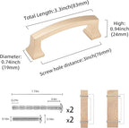 COTYKILEY 10 Pack 3 Inch(76mm) Champagne Bronze Cabinet Handles Gold Kitchen Cabinet Pulls Cabinet Door Handles Kitchen Cabinet Hardware Cupboard Drawer Pulls Dresser Handles