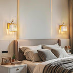 Modern Wall Sconces Set of Two Gold Wall Sconces Indoor Wall Lamp Crystal Wall Light Wall Mounted Room Sconce Wall Lighting Bathroom Vanity Light Fixtures