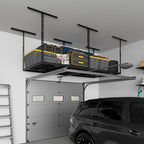 3X6FT Overhead Garage Storage Rack, 22"-48" Height Adjustable Garage Ceiling Storage Racks, Heavy Duty Metal Overhead Storage Organizer System, 450LBS Weight Capacity