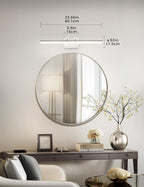 L LOHAS LED 23.6-Inch Bathroom Vanity Light Bar Over Mirror, Brushed Nickel Modern Bathroom Light Fixtures, 3CCT Adjustable LED Vanity Lights for Living Room Wall