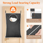 Lifewit 2 Pack Over Door Laundry Hamper, Large Collapsible Hanging Laundry Hamper, Hanging Laundry Basket Bag for Bathroom Bedroom Dirty Clothes Storage Organizer, Dark Gray