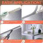 GSCIT Club Silver Edge Banding, 1/2 Inch x 25ft Aluminum Brushed Edge Banding PVC Edge Trim for Cabinet Repair Furniture