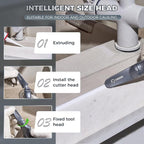 Saker Caulking Tool Kit-Aluminum 4 in 1 Sealant Finishing Tool Grout Remove Scraper Caulk Remover Glass Glue Angle Scraper for Bathroom,Kitchen,Floor,Window,Sink Joint,Frames Seal Silver