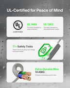 Belkin 6-Outlet Surge Protector Power Strip, 6ft Cord, 360° Rotating Plug - 1080 Joules Protection