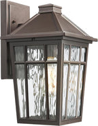 Darkaway Large Outdoor Sconce Lights Wall Light Fixtures,14inch Exterior Porch Light Outdoor Sconce Anti-Rust Waterproof Aluminum Outside Light with Water Ripple Glass for Patio Yard Doorway Garage