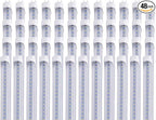48 pcs 4FT 24W T8 LED Tube Light White Daylight 6000k 4' LED Bulbs Garage Warehouse Shop Light Ballast Bypass G13 Base T10 T12 Fluorescent lamp Replacement AC100-277V Clear Cover