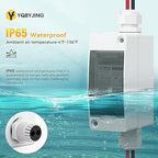 Solar Panel Disconnect Switch 50 Amp DC AC Miniature Circuit Breaker 500V 2 Poles with PV Connector and IP65 Waterproof UV-Proof Box for Outdoor Solar PV Homes Battery