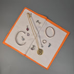 2PCS Polishing Cleaning Cloth for Gold, Silver, and Platinum Jewelry, Eco Friendly Large Cleaner Cloth 6.3 x 9.8 in. Keeps Jewelry Clean and Shiny (Orange)