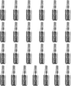 HPHOPE T20 Screwdriver Bit Set, Torx Bits T20, 1/4" Hexagon Bit (Length: 1", 25 Pack)
