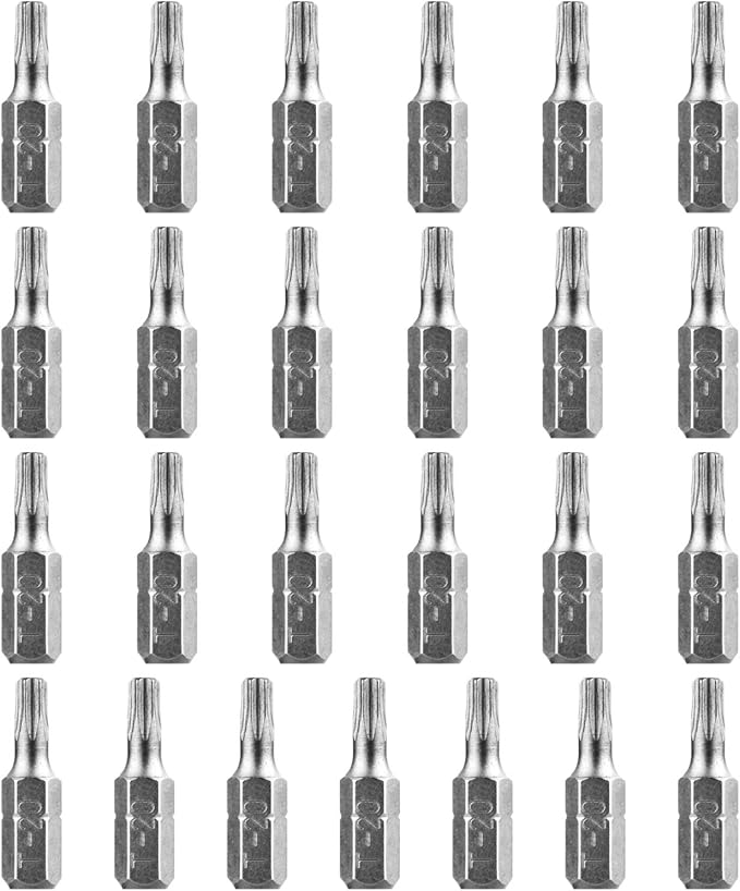 HPHOPE T20 Screwdriver Bit Set, Torx Bits T20, 1/4" Hexagon Bit (Length: 1", 25 Pack)