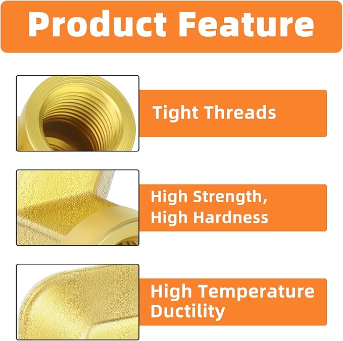 Gasher 8PCS Brass Pipe Fitting Female Elbow 1/8 Inch NPT x 1/4 Inch NPT x 3/8 Inch NPT x 1/2 Inch NPT