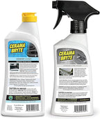 Cerama Bryte Stainless Steel Appliance Cleaner & Removes Tough Stains Cooktop and Stove Top Cleaner for Glass - Ceramic Surfaces, 16 & 18 Ounces, 3-18 Ounces + 1-16 Ounce