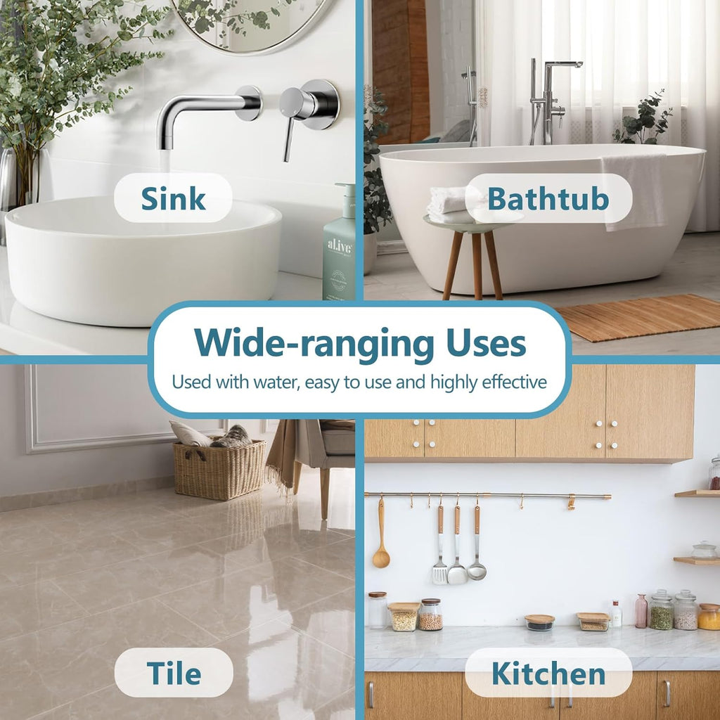 Toilet Bowl Cleaner Powder - Self-Activating Toilet Cleaner for Stubborn Stains & Limescale, Deep Cleaning Foam with Lemon Fragrance, Safe Toilet Cleaning Supplies (4 Packs × 3 oz)