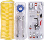 WYNNsky Air Compressor Kit, 1/4 Inch NPT Air Tool Kit with 1/4 Inch x 25Ft Coil Nylon Hose/Tire Gauge - 20 Pieces